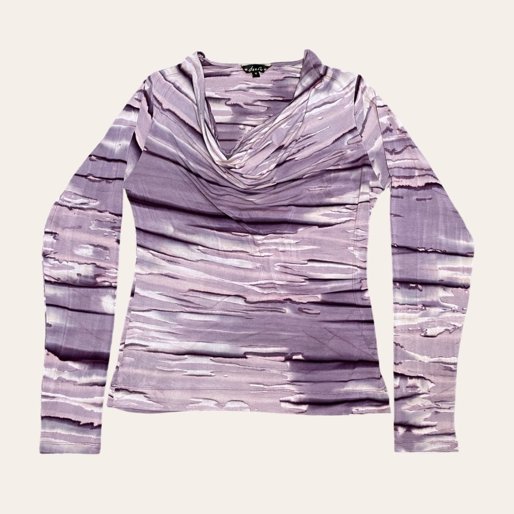 Y2K cowl neck blouse